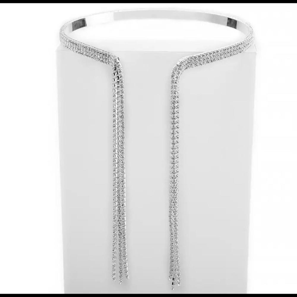 Silver Rhinestone Headband - Picture 6 of 11